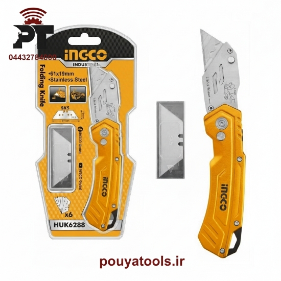 تصویر  کاتر 6 تیغ تاشو صنعتی اینکو مدل: HUK6288