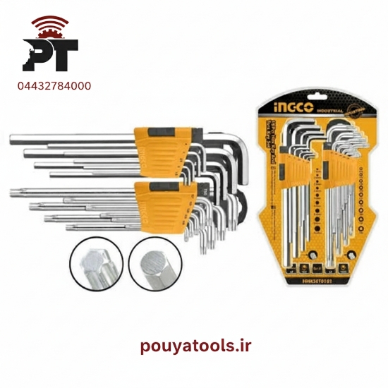 تصویر  ست 18 عددی آلن 6 گوش و ستاره بلند اینکو مدل: HHKSET0181