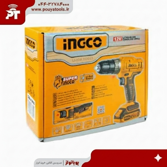 تصویر  دریل شارژی 12ولت تک باطری اینکو مدل: CDLI1218
