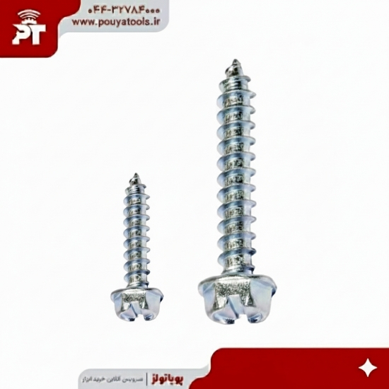 تصویر  پیچ بکسی واشردار خودکار سایز: 25*6/3